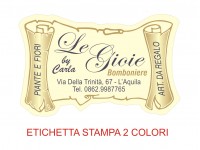Etichette adesive per bomboniere e confetterie (mm 55x34)  (cod.42H)